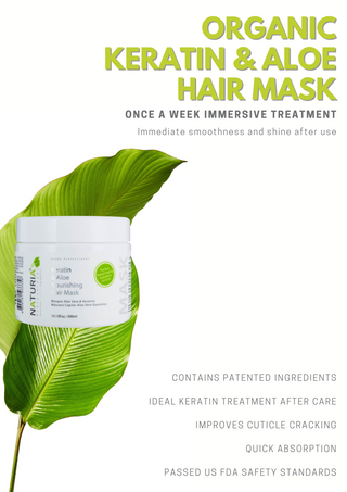 Naturia Keratin & Aloe Nourishing Hair Mask 300ml-Leekaja Beauty Salon | Best Hair Salon Singapore